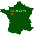 Carte de France et repère du Maine et Loire